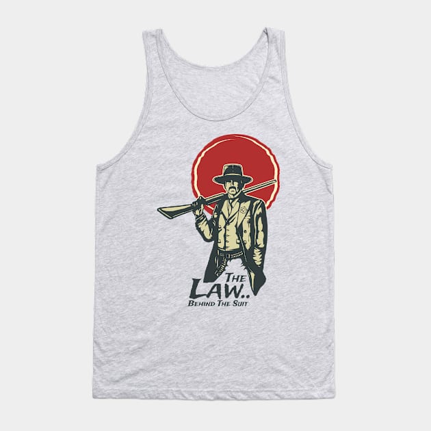 The Law - Behind the Suit Tank Top by RadCoolguy